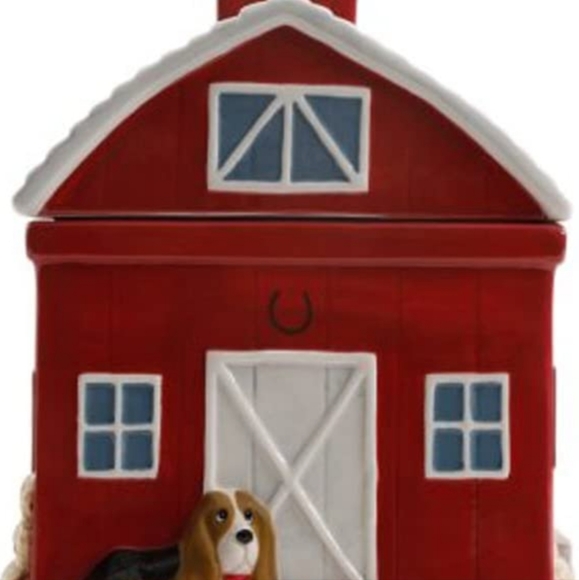 New Pioneer Woman Red Barn Cookie Jar - Picture 2 of 6